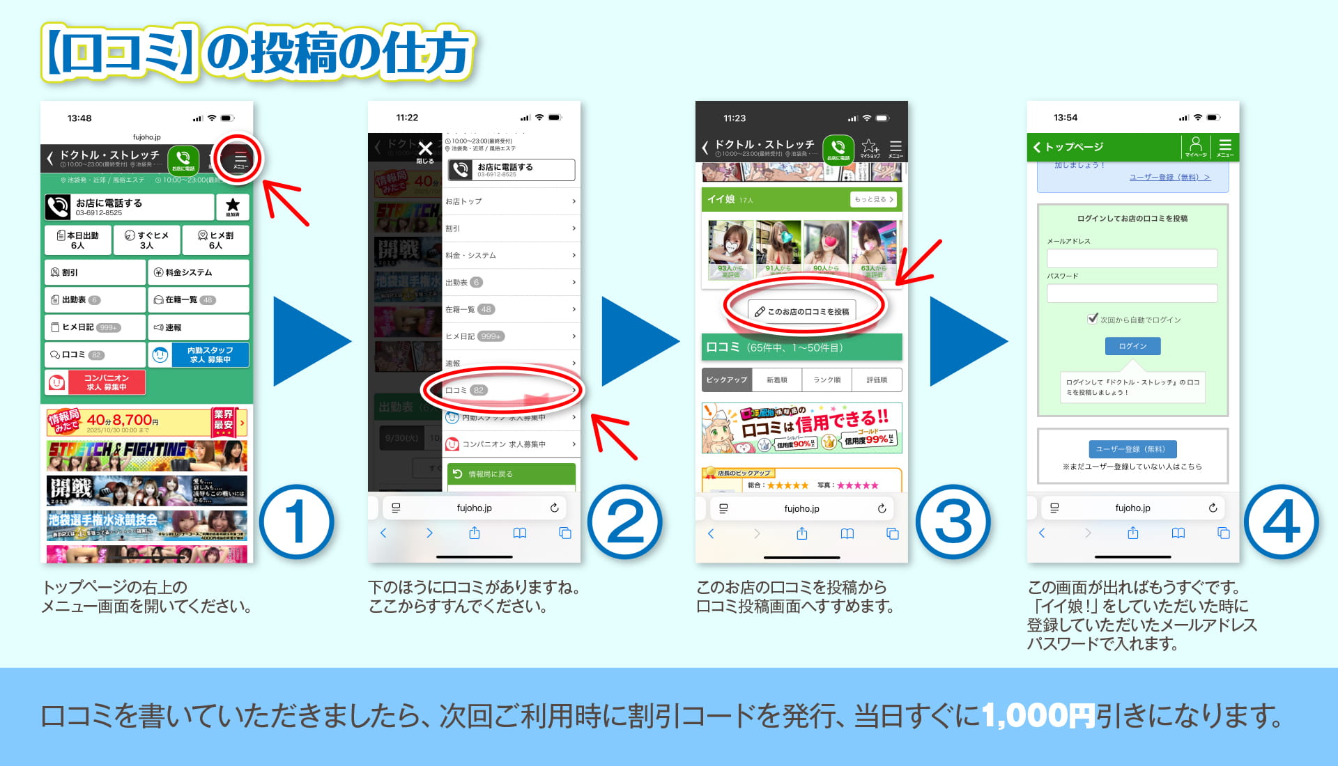 口コミの投稿の仕方