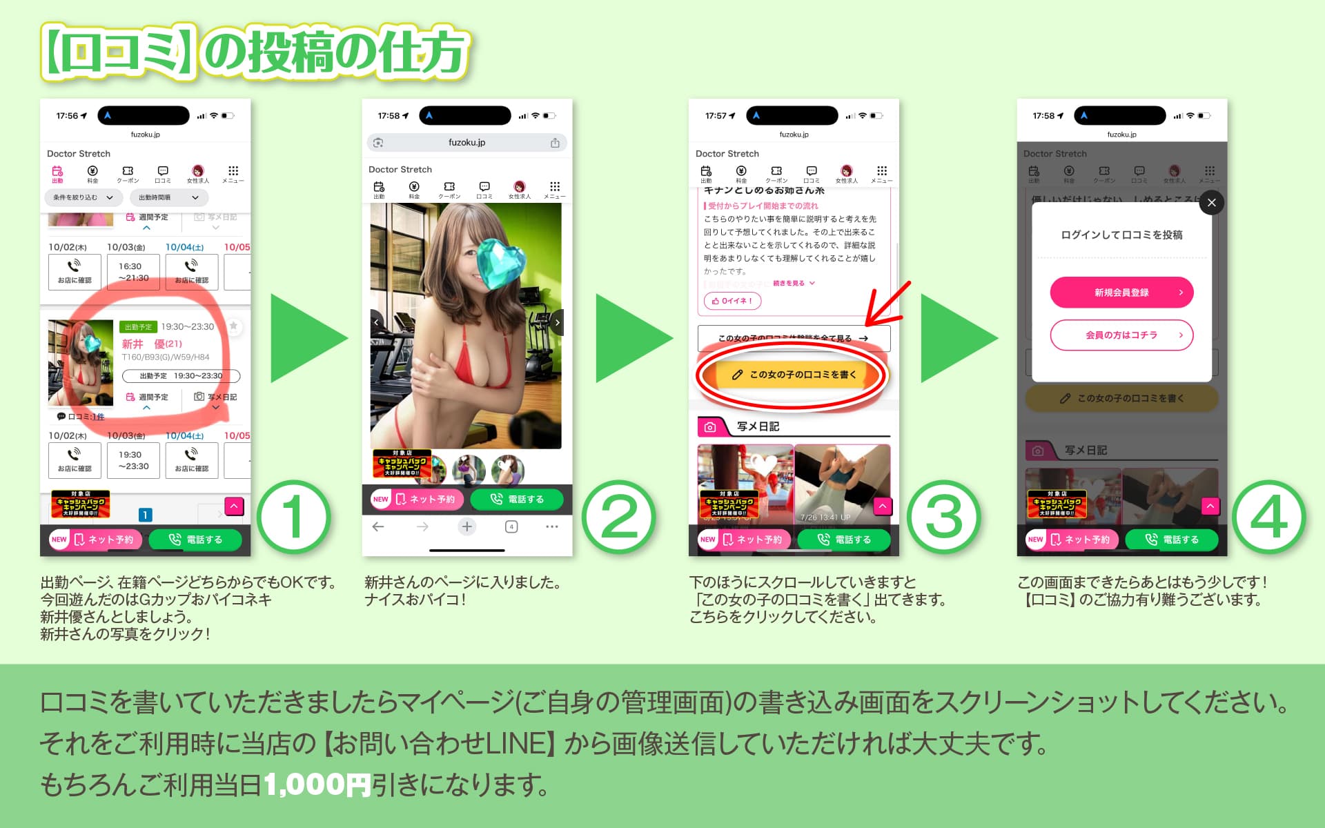 口コミの投稿の仕方